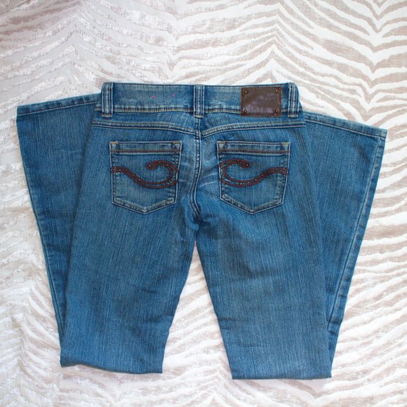 (Juniors) Candies | Flare Bottom Blue Jeans - Picture 2 of 6